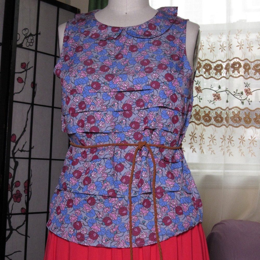 Ruffled & trim shirt